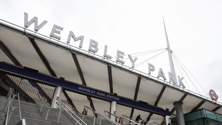 Wembley Park underground station lies empty due to the underground strike creating travel chaos for thousands of England fans.