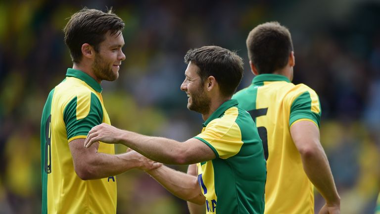 Wes Hoolahan of Norwich City celebrates his goal during the pre season friendly match between Norwich City and Brentford at Carrow Road
