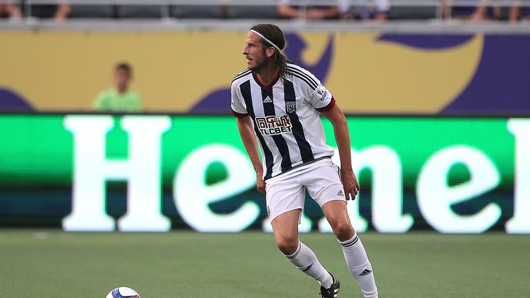 ORLANDO, FL - JULY 15:  Jonas Olsson #3 of West Bromwich Albion is seen during an International friendly soccer match between West Bromwich Albion and the 