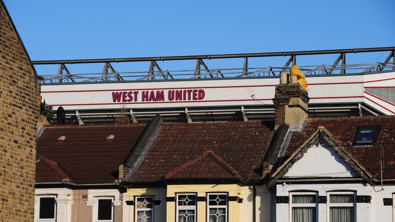 West Ham's Boleyn Ground is set in residential east London