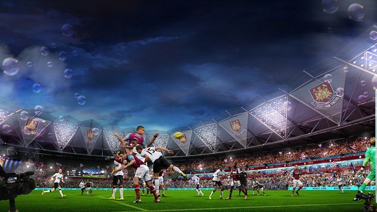 An artists impression of the Olympic Stadium in the 2016/17 season