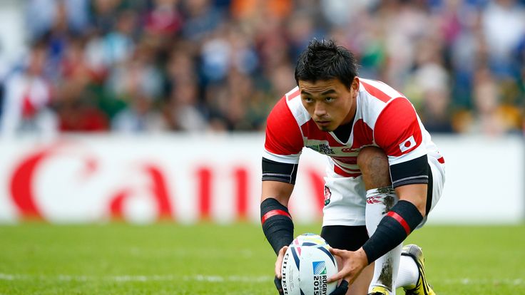 Ayumu Goromaru lines up a shot at goal