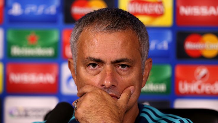 Chelsea manager Jose Mourinho during a Champions League press conference at Cobham Training Ground, London