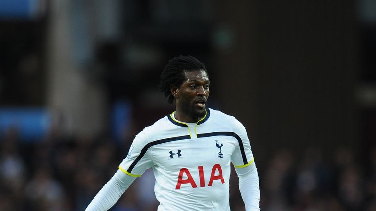 Spurs striker Emmanuel Adebayor 