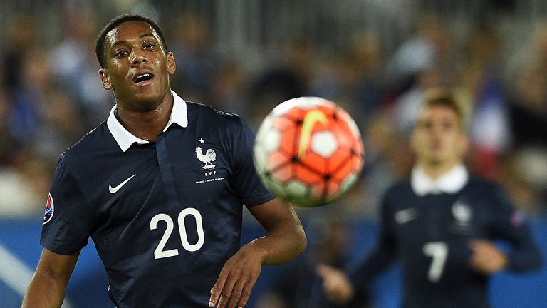 Anthony Martial of Manchester United played the final  14 minutes of France's win over Serbia