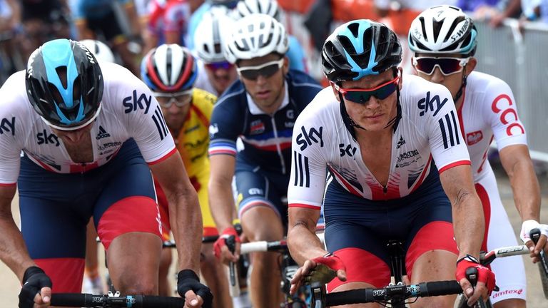 Ben Swift in the 2015 UCI Road World Championships men's road race