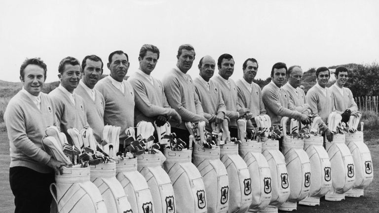 Bernard Gallacher and Brian Huggett played their part in a tied Ryder Cup in 1969. 