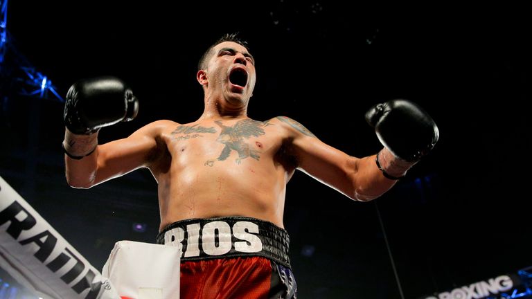BROOMFIELD, CO - JANUARY 24:  Brandon Rios celebrates after his fight against Mike Alvarado during a WBO International Welterweight Title fight
