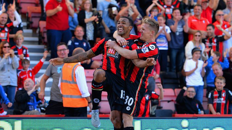 Callum Wilson of Bournemouth celebrates 