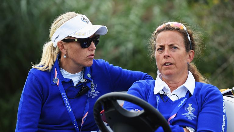 Carin Koch and Fanny Sunesson look glum as Europe near defeat