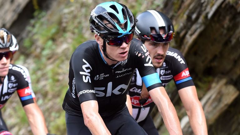 Chris Froome on stage eleven of the 2015 Vuelta a Espana