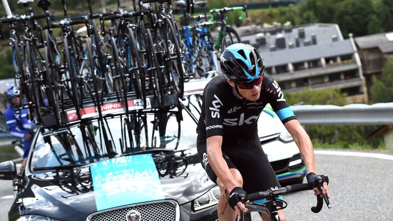 Chris Froome on stage eleven of the 2015 Tour of Spain