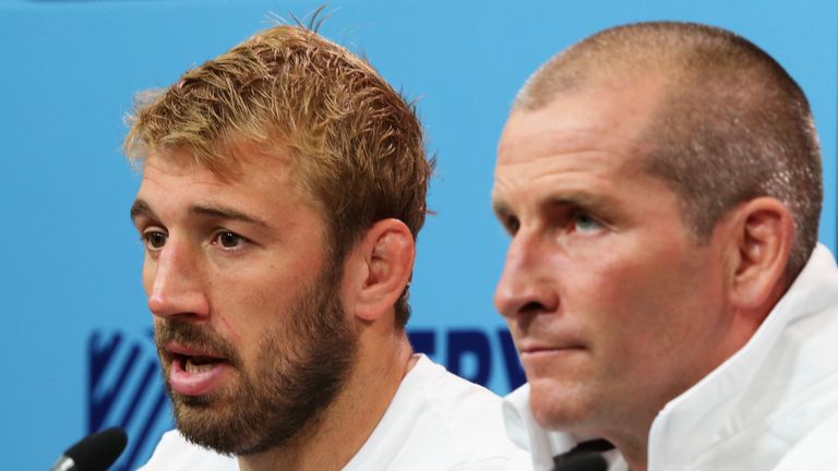 Chris Robshaw and Stuart Lancaster face the media after defeat to Wales at Twickenham