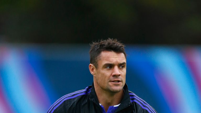 Dan Carter during a New Zealand training session