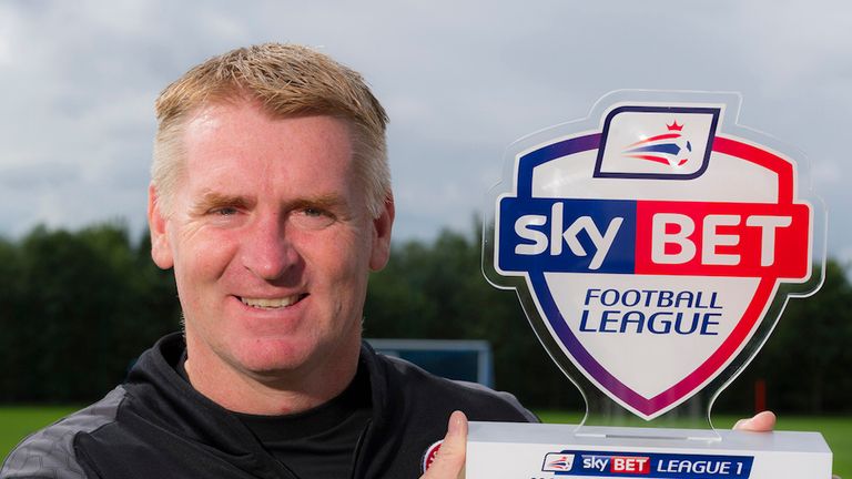 Walsall boss Dean Smith in the Sky Bet League 1 Manager of the Month