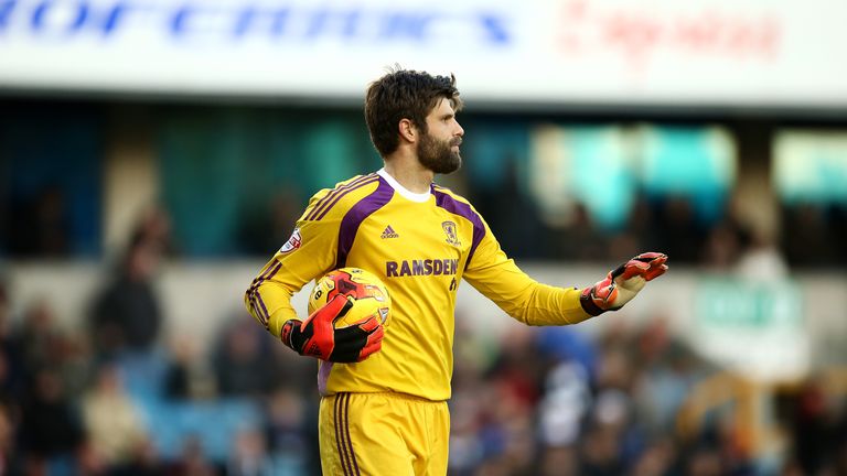 Middlesbrough goalkeeper Dimitrios Konstantopoulos