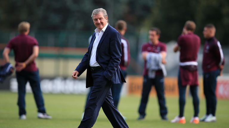England manager Roy Hodgson during a stadium visit at the San Marino Stadium, Seravalle.