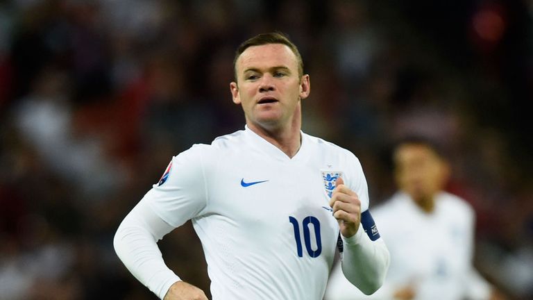 Captain Wayne Rooney of England in action during the UEFA EURO 2016 Group E qualifying match between England and Switzerland
