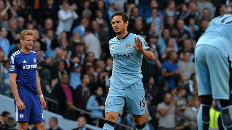 Frank Lampard struck for Manchester City against former club Chelsea last September