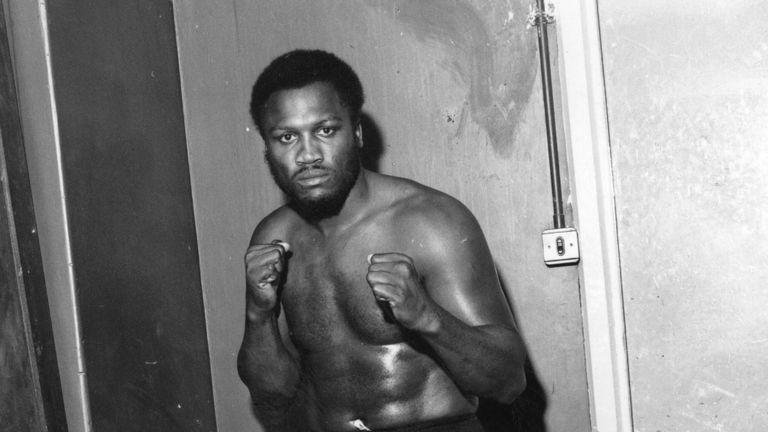 American boxer Joe Frazier in training before a world title fight.  (Photo by Evening Standard/Getty Images)