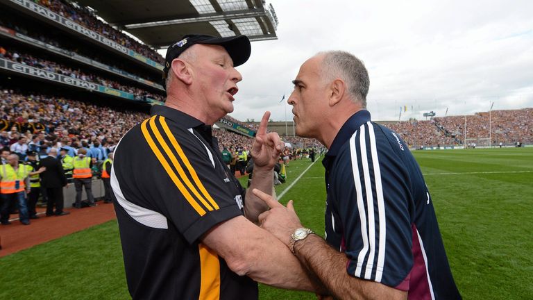 Galway manager Anthony Cunningham, (right), and Kilkenny manager Brian Cody after the drawn 2012 All-Ireland final
