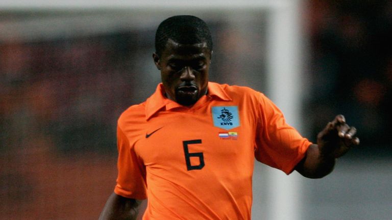George Boateng during the international friendly match between Netherlands and Ecuador at the Amsterdam Arena on March 1, 2006 in Amsterdam, Netherlands. 
