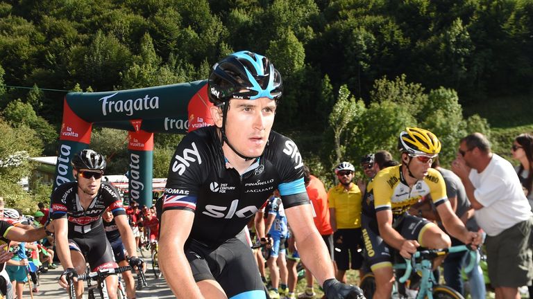 Geraint Thomas on stage fifteen of the 2015 Tour of Spain