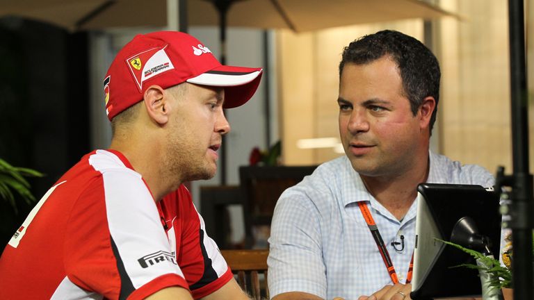 Sebastian Vettel and Ted Kravitz 