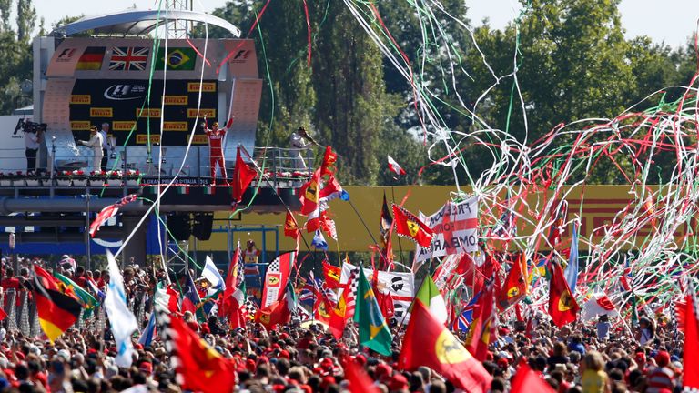 The Tifosi celebrate