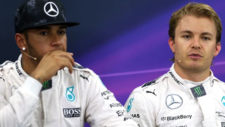 Hamilton and Rosberg continue to look pensive in the post-session press conference