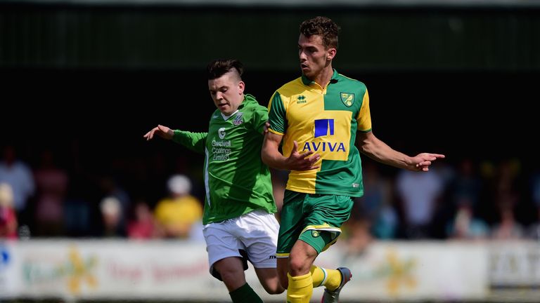 Harry Toffolo has made his senior Norwich debut since this pre-season appearance against Gorleston