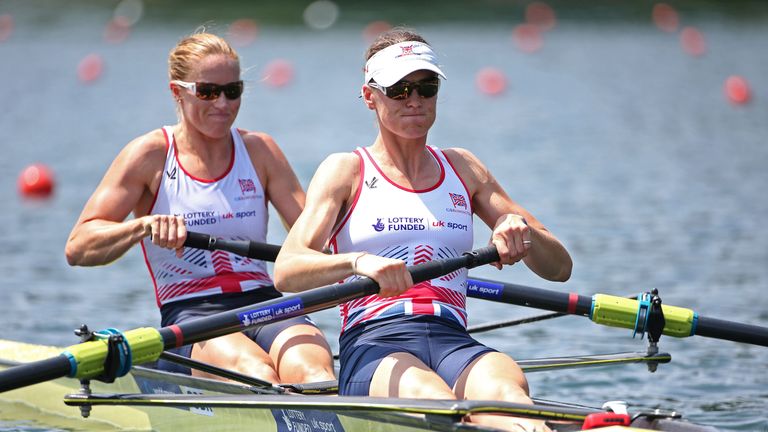 Helen Glover (l) and Heather Stanning were among the winners on a good day for Great Britain