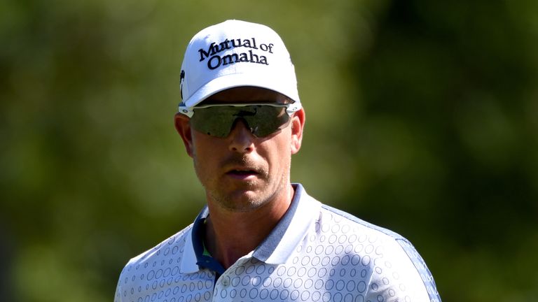 Henrik Stenson during round three of the Deutsche Bank Championship at TPC Boston