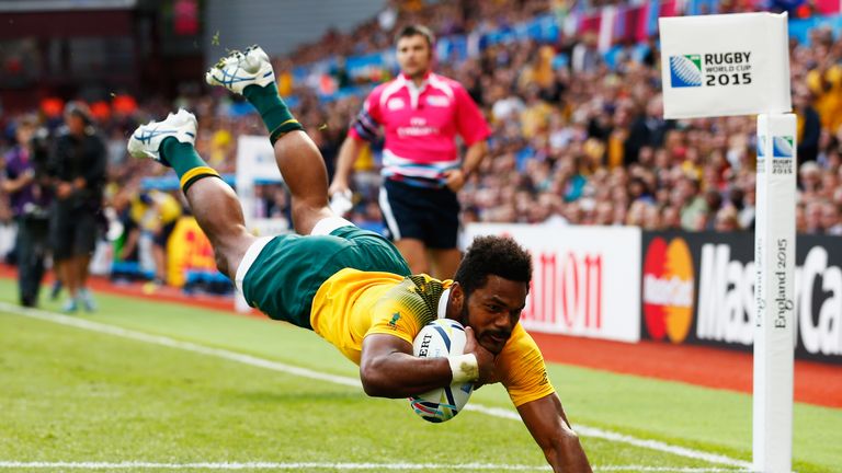 Henry Speight scored the fourth try as Australia romped to victory at Villa park