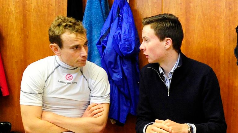 Jockeys Ryan Moore and Joseph O'Brien in the Weighroom during the Juddmonte Beresford Stakes-Irish Pony Club Day at Curragh Racecourse, County Kildare. PRE