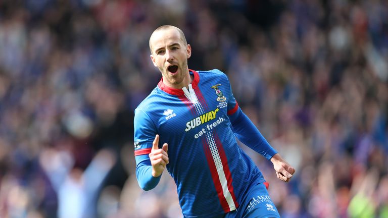 James Vincent of Inverness Caledonian Thistle celebrates after he scores during the William Hill Scottish Cup Final match betw