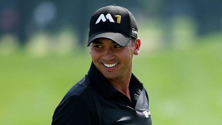 Jason Day of Australia reacts on the 13th green during the First Round of the BMW Championship