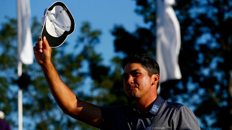 Jason Day of Australia celebrates after winning the Final Round of the BMW Championship