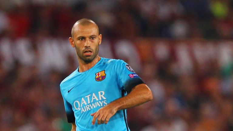 Javier Mascherano of FC Barcelona in action