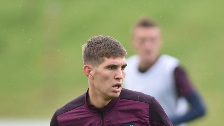 John Stones during an England training session