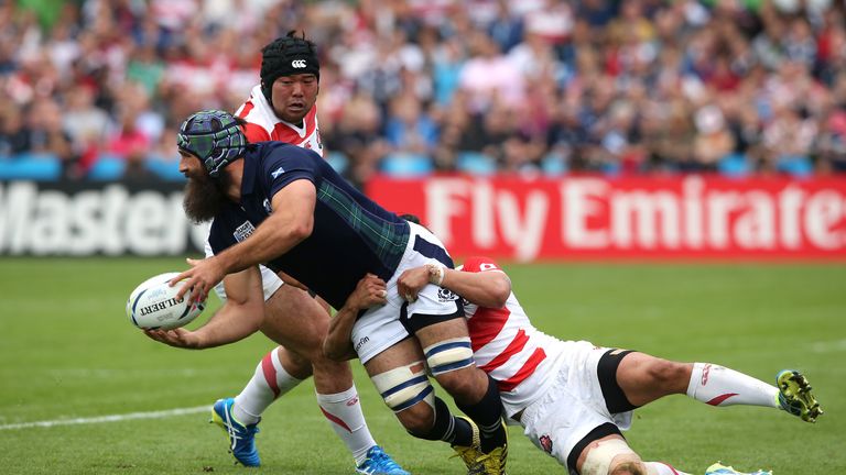 Josh Strauss made his Scotland debut as a replacement against Japan