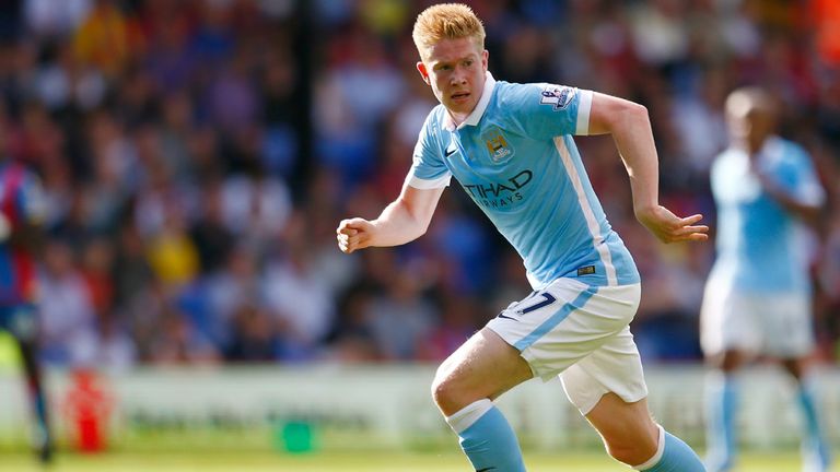 Kevin De Bruyne of Manchester City in action against Stoke
