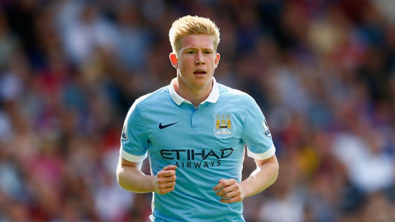 Kevin De Bruyne looks on during the Barclays Premier League match between Crystal Palace and Manchester City