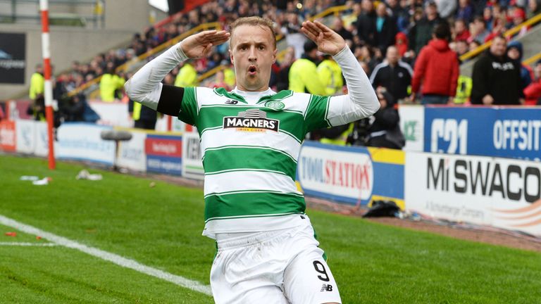 Leigh Griffiths celebrates after opening the scoring