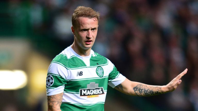 GLASGOW, SCOTLAND - AUGUST 19 : Leigh Griffiths of Celtic in action during the UEFA Champions League Qualifying play off first leg match, between Celtic FC