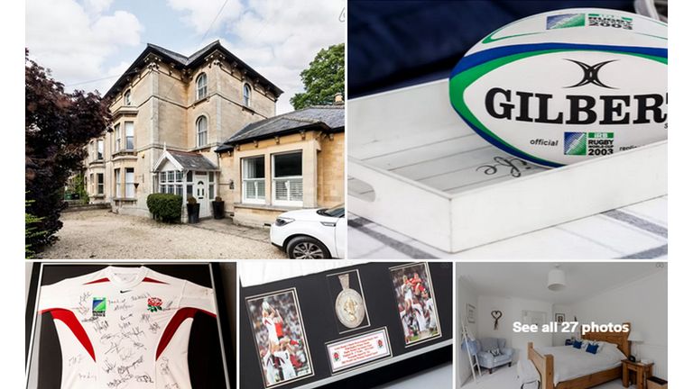 Moody's house includes a display of his England memorabilia