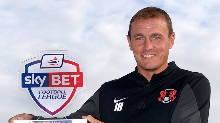 Ian Hendon is the winner of the Sky Bet League 2 Manager of the Month prize