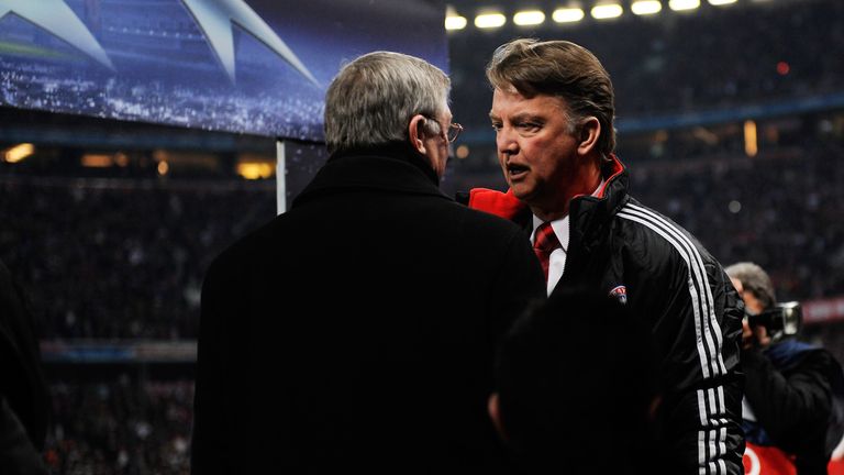 Louis van Gaal, seen here managing Bayern Munich against Manchester United at Old Trafford in 2010, won't postpone his retirement, as Alex Ferguson did