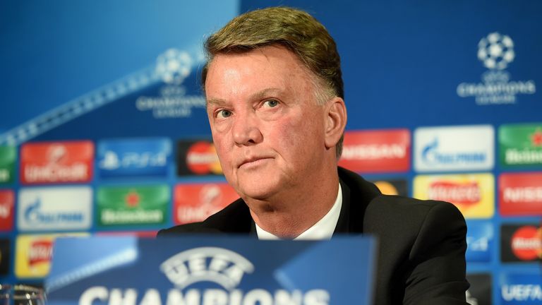 Manchester United manager Louis van Gaal during a press conference at Old Trafford, Manchester