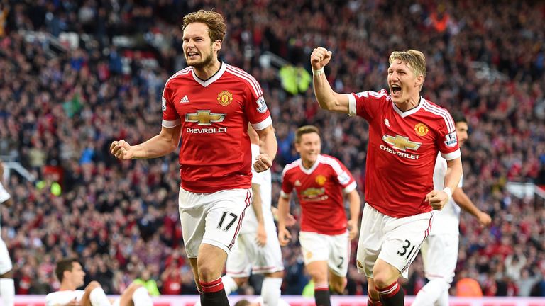 Manchester United's Daley Blind celebrates 